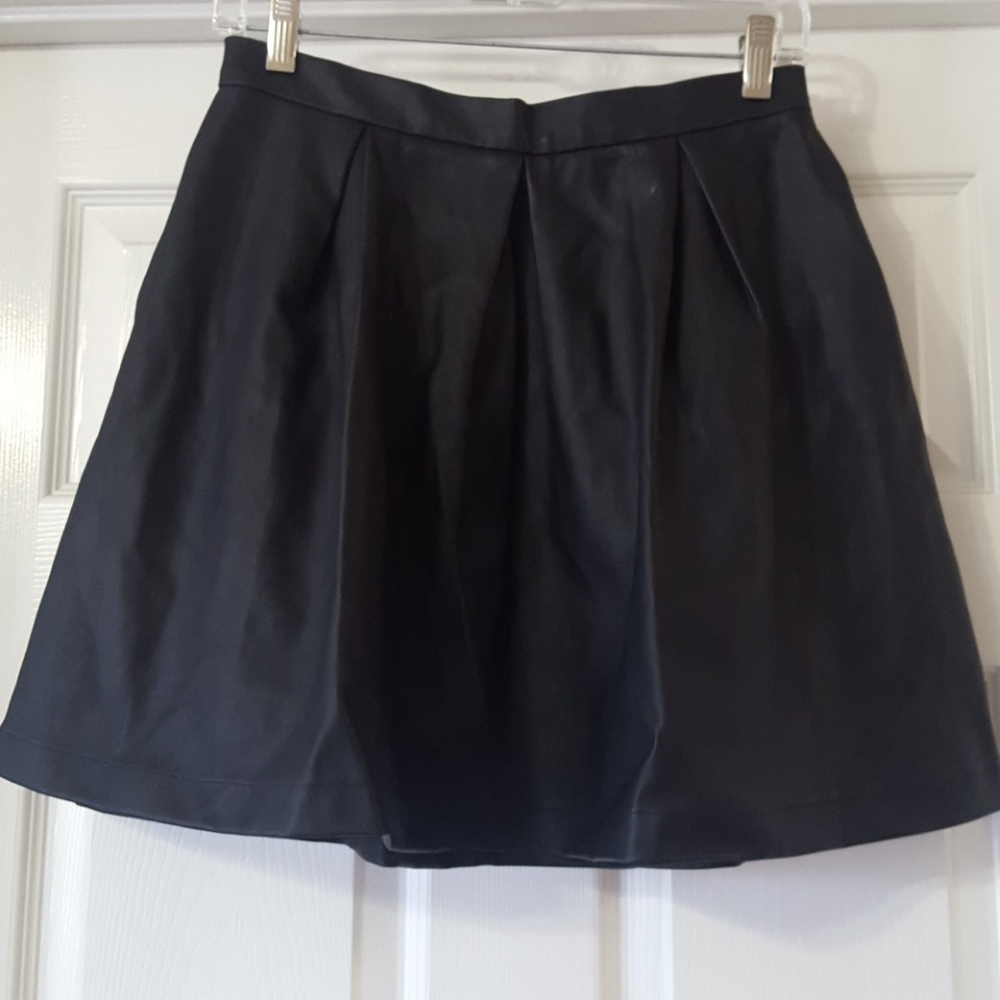 Faux leather skater skirt